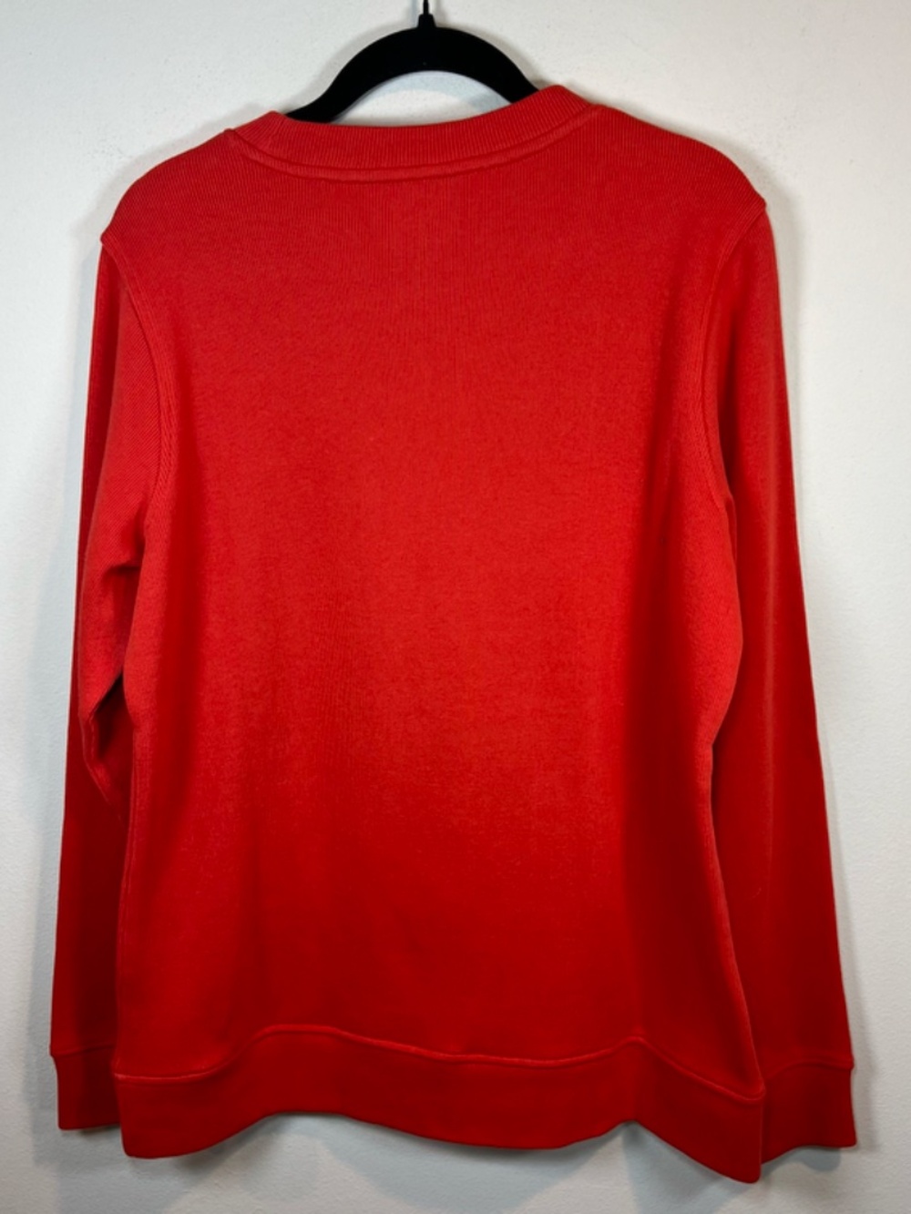 Duluth Trading Co. Ribbed Crewneck Sweatshirt  Orange Pockets Cotton  NEW Medium - Picture 9 of 13